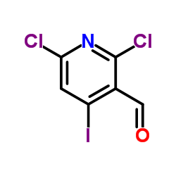 2,6-二氯-4-碘烟醛结构式