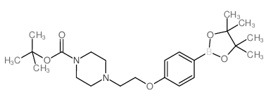 4-(2-(4-频哪醇硼酸酯苯氧基)乙基)哌嗪-1-甲酸叔丁酯图片