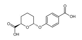 trans-2-(p-carboxyphenoxy)-6-carboxytetrahydropyran结构式