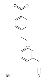 3-(cyanomethyl)-1-(4-nitrophenethyl)pyridin-1-ium bromide Structure