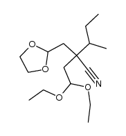 2-((1,3-dioxolan-2-yl)methyl)-2-(2,2-diethoxyethyl)-3-methylpentanenitrile Structure