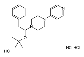 1-[1-[(2-methylpropan-2-yl)oxy]-2-phenylethyl]-4-pyridin-4-ylpiperazine,trihydrochloride Structure
