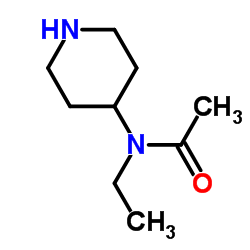 N-Ethyl-N-(4-piperidinyl)acetamide结构式