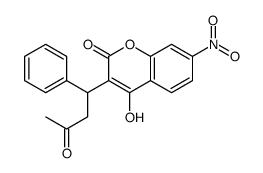 4-hydroxy-7-nitro-3-(3-oxo-1-phenylbutyl)chromen-2-one结构式