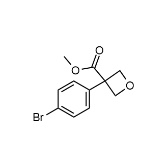 3-(4-溴苯基)氧杂环丁烷-3-羧酸甲酯结构式
