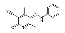 4,6-dimethyl-2-oxo-5-(phenylhydrazinylidene)pyridine-3-carbonitrile Structure