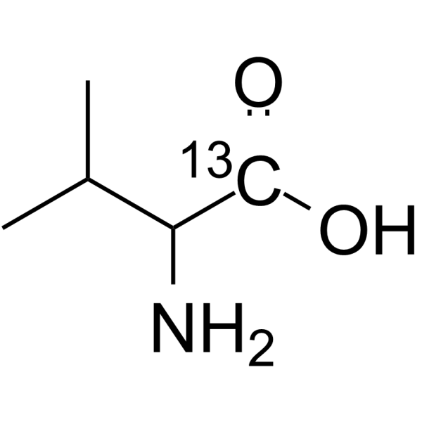 DL-缬氨酸-1-13C结构式