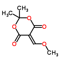 5-(甲氧亚甲基)-2,2-二甲基-1,3-二氧杂环已烷-4,6-二酮结构式