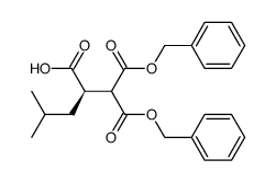 (R)-2-(1,3-双(苄氧基)-1,3-二氧代丙-2-基)-4-甲基戊酸结构式