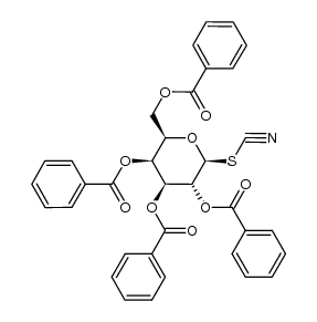 2,3,4,6-tetra-O-benzoyl-β-D-galactopyranosyl thiocyanate结构式