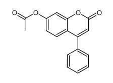 7-acetoxy-4-phenyl-chromen-2-one Structure