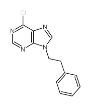 9H-Purine,6-chloro-9-(2-phenylethyl)- Structure