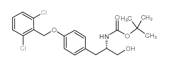 BOC-(S)-2-AMINO-3-[4-(2,6(DICHLOROPHENYL)METHOXY)PHENYL]-1-PROPANOL结构式