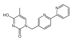5-methyl-1-[(6-pyridin-2-ylpyridin-3-yl)methyl]pyrimidine-2,4-dione结构式