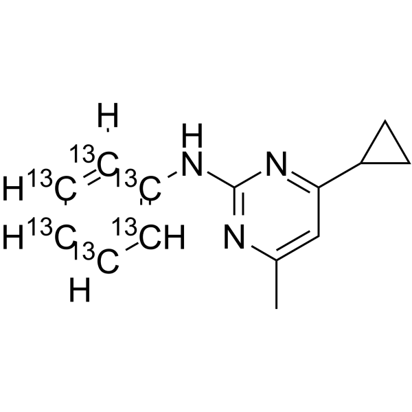 Cyprodinil-13C6 Structure