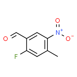 2-氟-4-甲基-5-硝基苯甲醛结构式