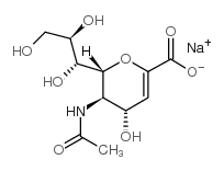 n-acetyl-2,3-dehydro-2-deoxyneuraminic acid sodium salt Structure