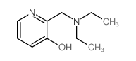 2-(二乙基氨基甲基)-3-羟基吡啶结构式