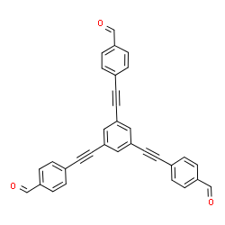 4,4',4''-[苯-1,3,5-三基三(乙炔-2,1-二基)]三苯甲醛结构式