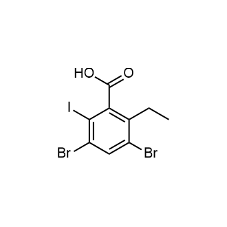 3,5-Dibromo-2-ethyl-6-iodobenzoic acid Structure
