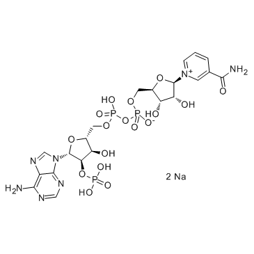 β-烟酰胺腺嘌呤二核苷酸磷酸二钠盐结构式