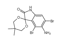 5'-amino-4',6'-dibromo-5,5-dimethylspiro[[1,3]dioxane-2,3'-indolin]-2'-one Structure