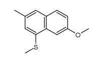 7-methoxy-3-methyl-1-(methylthio)naphthalene结构式