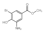 3-氨基-5-溴-4-羟基苯甲酸甲酯结构式
