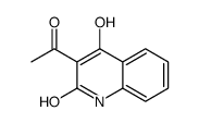 3-乙酰基-4-羟基喹啉-2(1H)-酮结构式