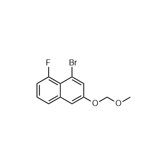 1-溴-8-氟-3-(甲氧基甲氧基)萘结构式