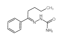 Hydrazinecarboxamide,2-(1-phenylpentylidene)- Structure