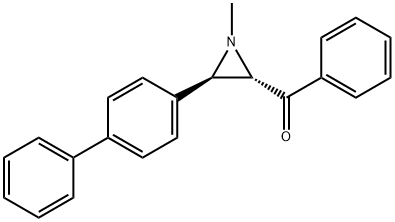 rel-Phenyl[(2S*)-3β*-(1,1'-biphenyl-4-yl)-1-methylaziridine-2α*-yl] ketone结构式