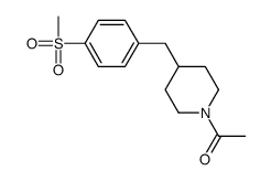1-[4-[(4-methylsulfonylphenyl)methyl]piperidin-1-yl]ethanone结构式