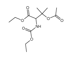 ethyl 3-acetoxy-2-((ethoxycarbonyl)amino)-3-methylbutanoate Structure