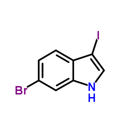 6-溴-3-碘吲哚结构式