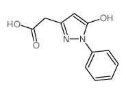 (5-氧代-1-苯基-2,5-二氢-1H-吡唑-3-基)乙酸结构式