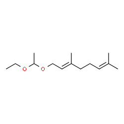 (E)-1-(1-ethoxyethoxy)-3,7-dimethylocta-2,6-diene结构式