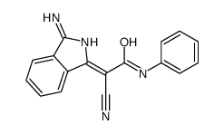 2-(3-aminoisoindol-1-ylidene)-2-cyano-N-phenylacetamide Structure