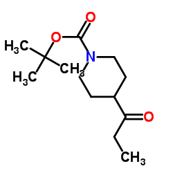 tert-Butyl 4-propionylpiperidine-1-carboxylate Structure