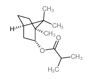 endo-1,7,7-Trimethylbicyclo(2.2.1)hept-2-yl isobutyrate Structure