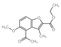 ethyl 4-acetyl-5-methoxy-3-methyl-benzofuran-2-carboxylate Structure