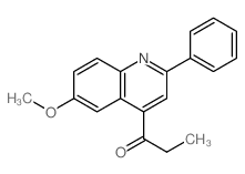 1-Propanone,1-(6-methoxy-2-phenyl-4-quinolinyl)-结构式