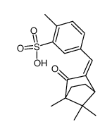 2-methyl-5-(2-oxo-3-bornylidene methyl) benzene sulfonic acid Structure