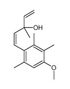 (E)-1-(4-甲氧基-2,3,6-三甲基-苯基)-3-甲基-1,4-戊二烯-3-醇结构式