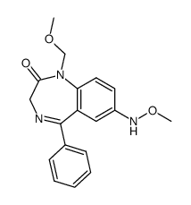 7-methoxyamino-1-methoxymethyl-5-phenyl-1,3-dihydro-benzo[e][1,4]diazepin-2-one Structure