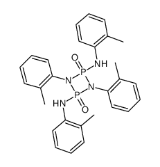2,4-di-o-toluidino-1,3-di-o-tolyl-cyclodiphosphazane-2,4-dioxide结构式