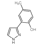 3-(2-hydroxy-5-methylphenyl)pyrazole Structure