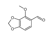 4-Methoxy-1,3-benzodioxole-5-carbaldehyde结构式