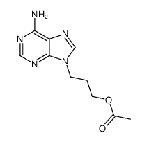 3-(6-Amino-9H-purin-9-yl)propyl acetate Structure