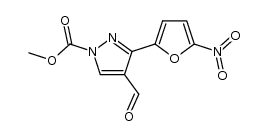 4-formyl-3-(5-nitro-furan-2-yl)-pyrazole-1-carboxylic acid methyl ester结构式